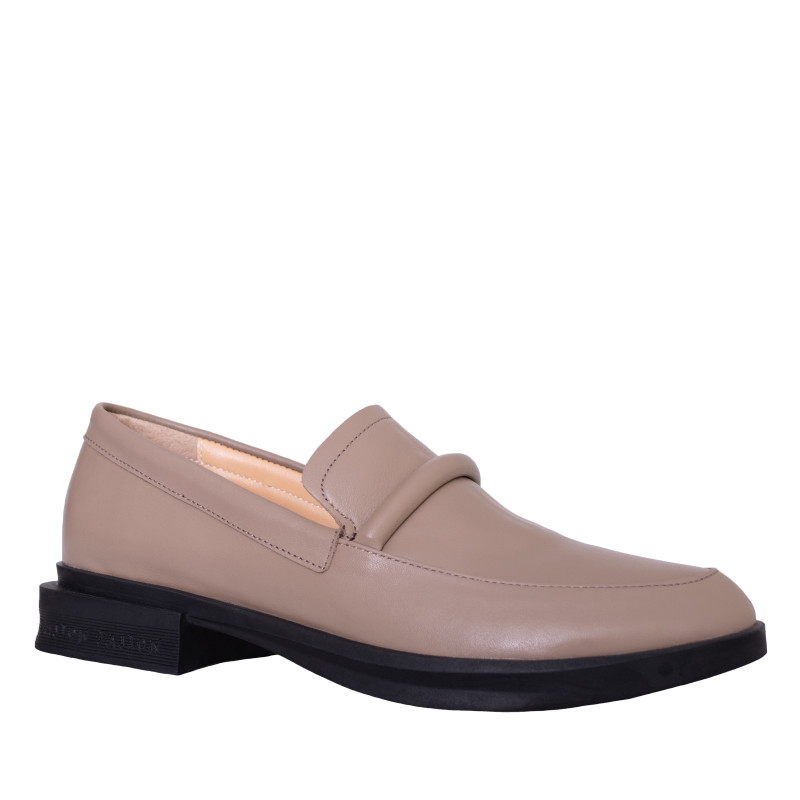 LORETTI Туфли-лоферы из кожи Cappuccino