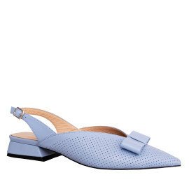 LORETTI Босоножки на низком каблуке из кожи Azzurro LORETTI Босоножки на низком каблуке из кожи Azzurro