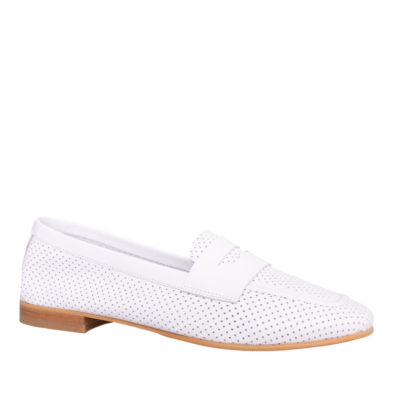 LORETTI Cлиперы из белой кожи Bianco Neve